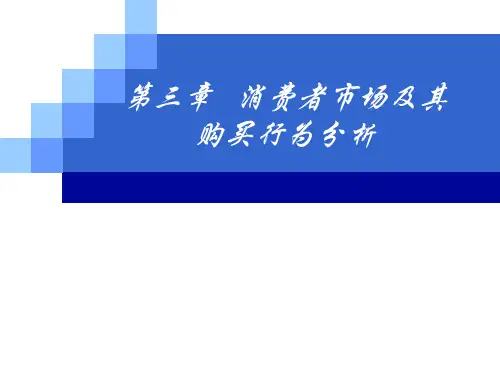 第三章消费者市场PPT教学课件