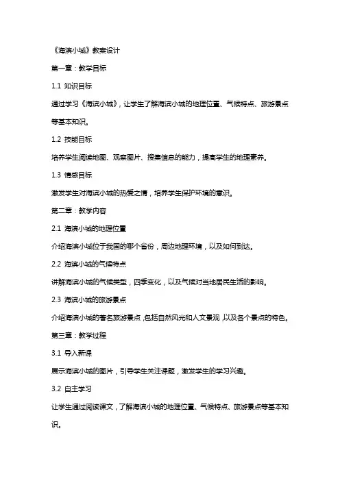 《海滨小城》教案设计