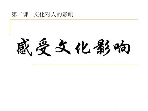 高中思想政治必修3第二课文化对人的影响