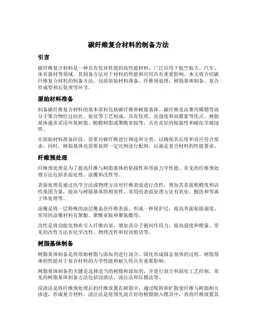 碳纤维复合材料的制备方法