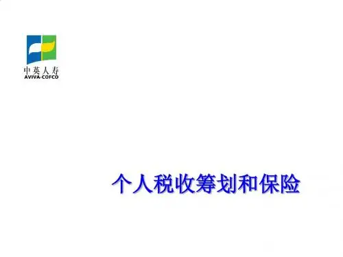 个人税收筹划与保险综述PPT课件( 19页)