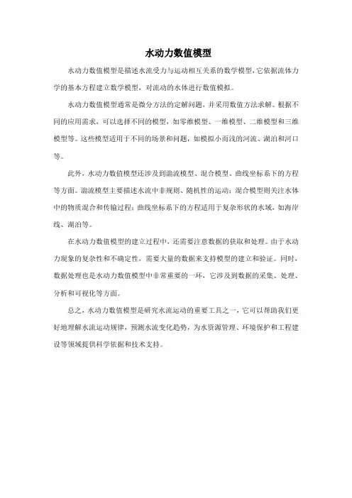 水动力数值模型