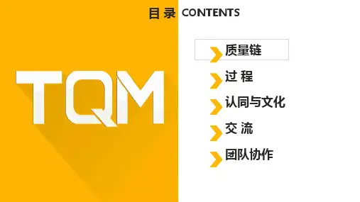企业管理TQM全面质量管理培训教育PPT内容宣讲