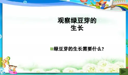 最新教科版小学五年级科学上册3观察绿豆芽的生长精品课件