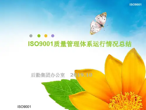 ISO9001质量管理的体系运行情况总结共26页文档