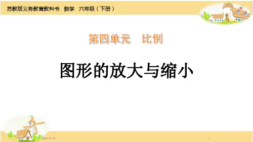 苏教版六年级数学下册第4单元第1课时：图形的放大与缩小