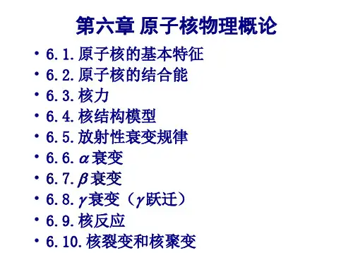 原子物理学课件--第六章