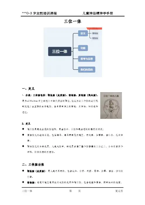 儿童神经精神学之三位一体
