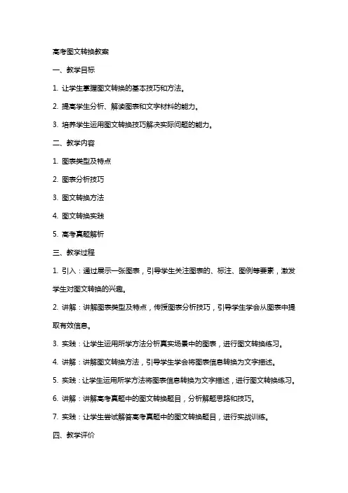 高考图文转换教案