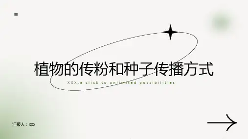 植物的传粉和种子传播方式