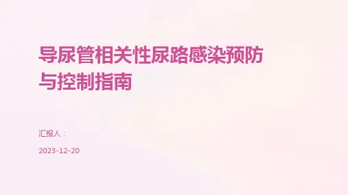 导尿管相关性尿路感染预防与控制指南