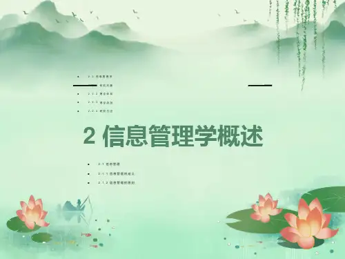 信息经济学2信息管理概述