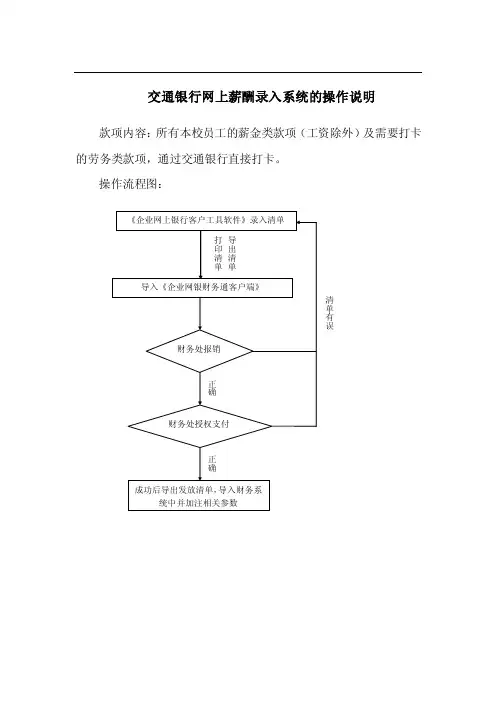 交通银行网上薪酬录入系统的操作说明