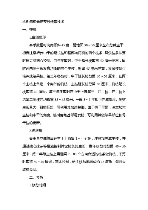 桃树匍匐栽培整形修剪技术