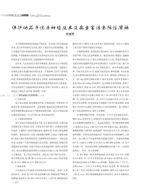保护地茄子优质种植技术及病虫害绿色防治措施