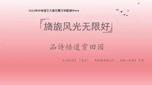 品诗悟道赏田园——山水田园类诗歌整合复习++课件(共43张ppt)