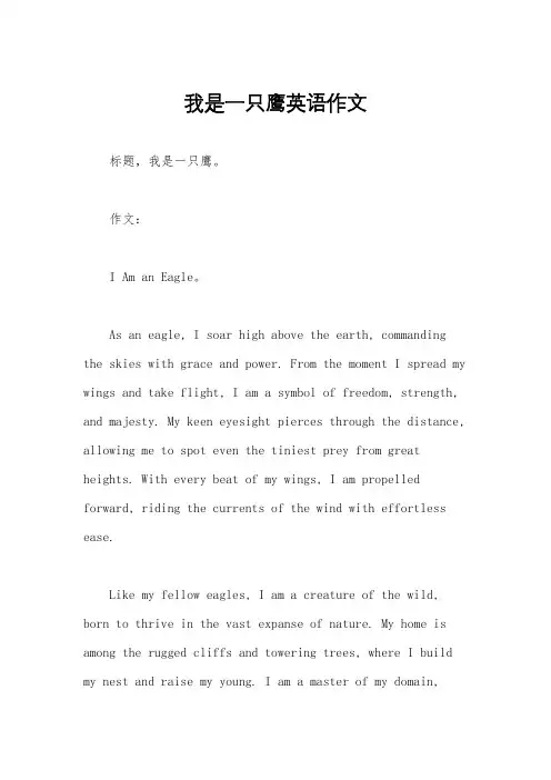 我是一只鹰英语作文