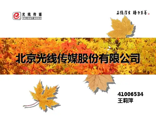 企业经营管理优秀实践案例中国传媒旗舰企业光线传媒