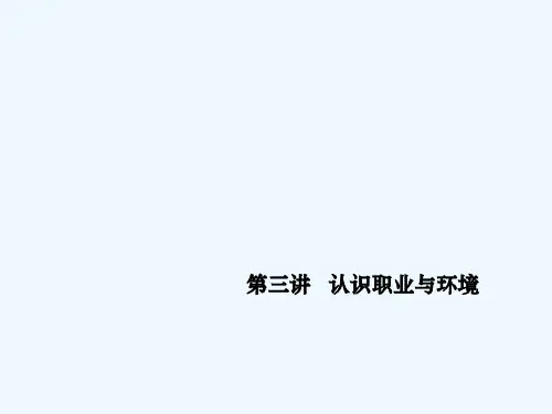 认识职业与环境 PPT