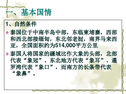 泰国简介PPT