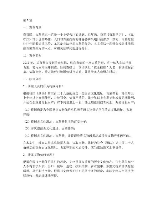 摸金校尉法律案例分析(3篇)