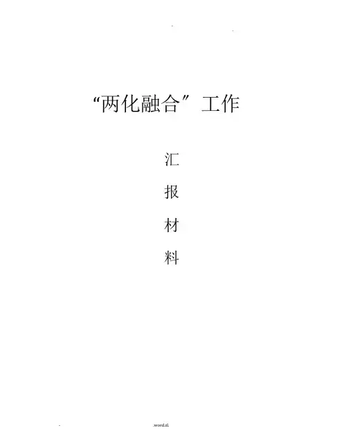 两化融合汇报材料