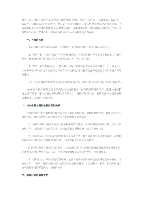 衬布知识