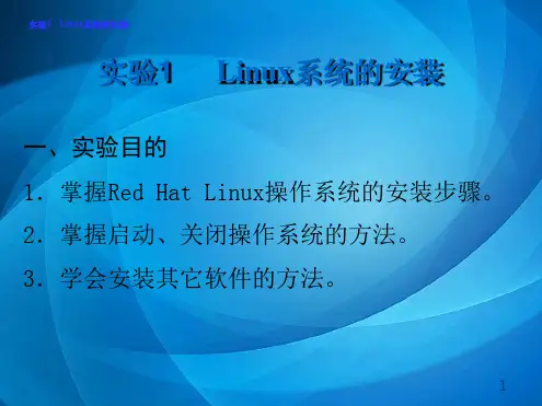 操作系统实训(Linux)实验1Linux系统的安装