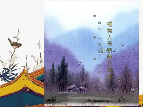 销售人员的薪酬设计方案PPT
