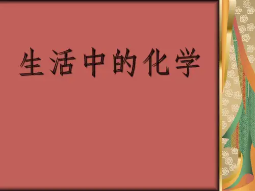 6.化学与生活王东明PPT课件