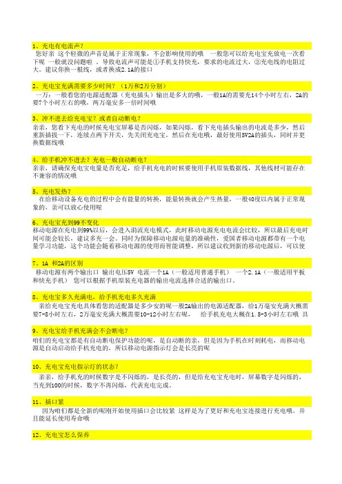 售后产品常见问题解答(1)