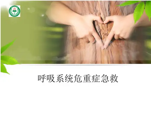 呼吸系统危重症急救ppt课件