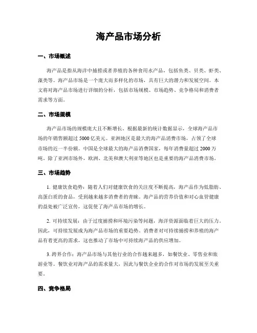 海产品市场分析