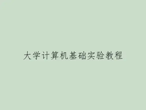大学计算机基础实验教程