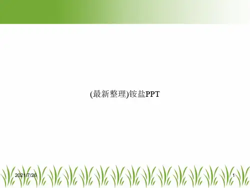 (最新整理)铵盐PPT