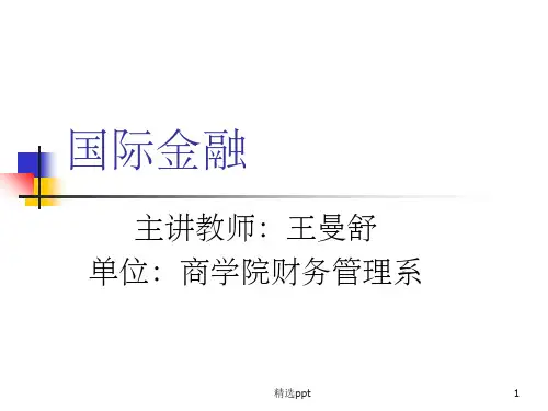 《国际金融前言》PPT课件