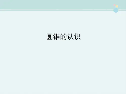 精选 《圆锥的认识》1完整教学课件PPT