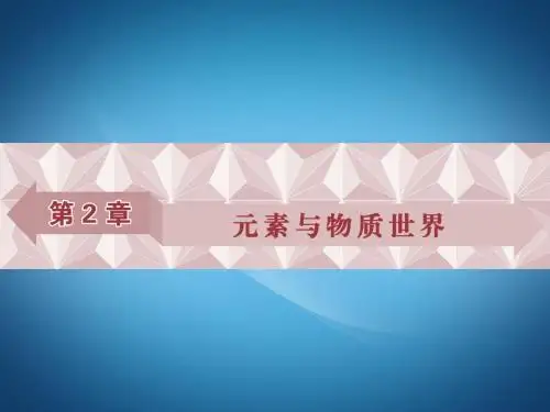 高一化学ppt课件 元素与物质世界课件2