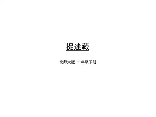 一年级下册数学课件捉迷藏北师大版19