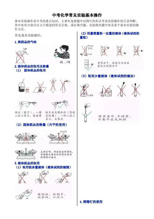 中考化学常见实验基本操作
