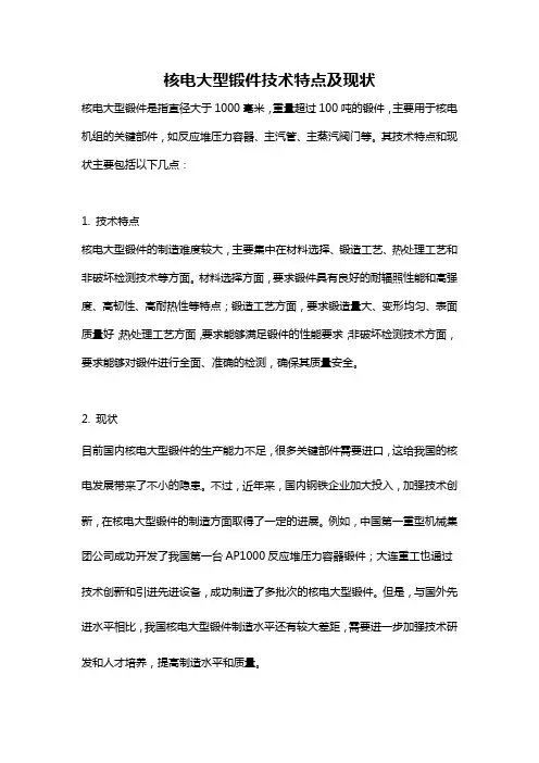 核电大型锻件技术特点及现状