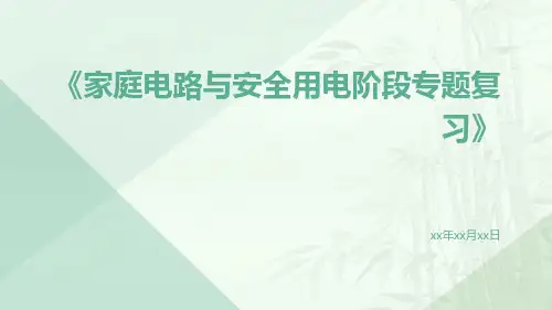 家庭电路与安全用电阶段专题复习
