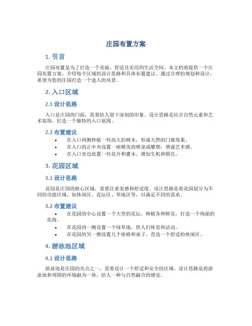 庄园布置方案