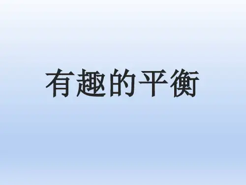 人教版六年级数学下册《有趣的平衡》PPT