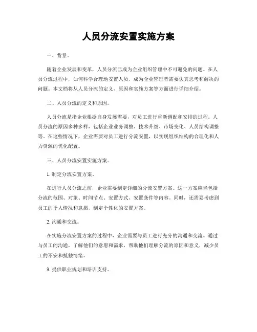人员分流安置实施方案
