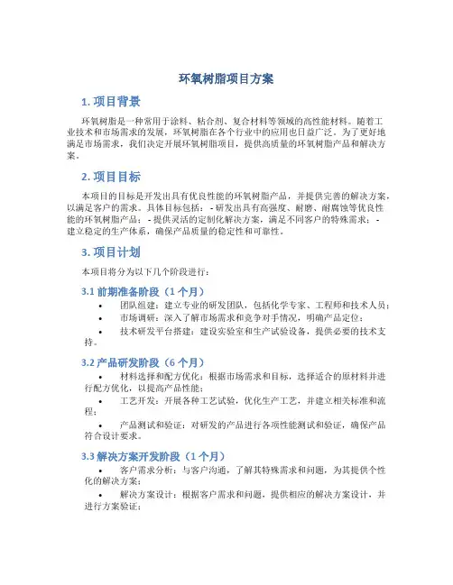 环氧树脂项目方案