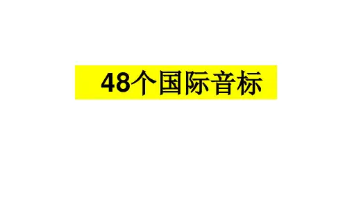 48个国际音标发音手势