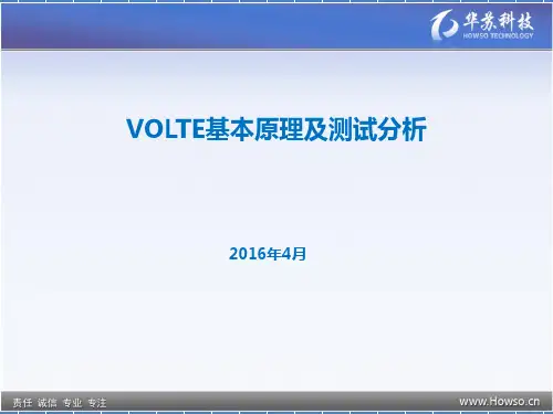 VOLTE基本原理和技术及测试分析