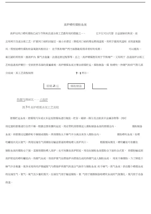 高炉喷吹煤粉系统