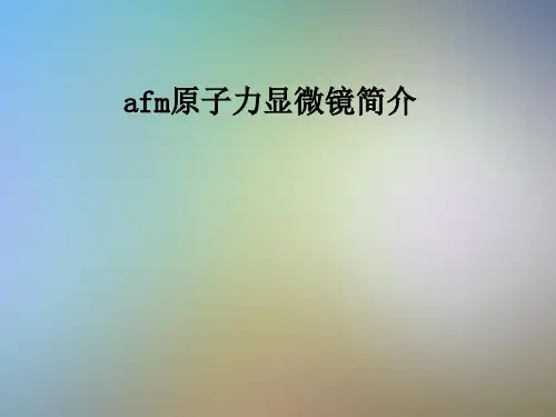 afm原子力显微镜简介